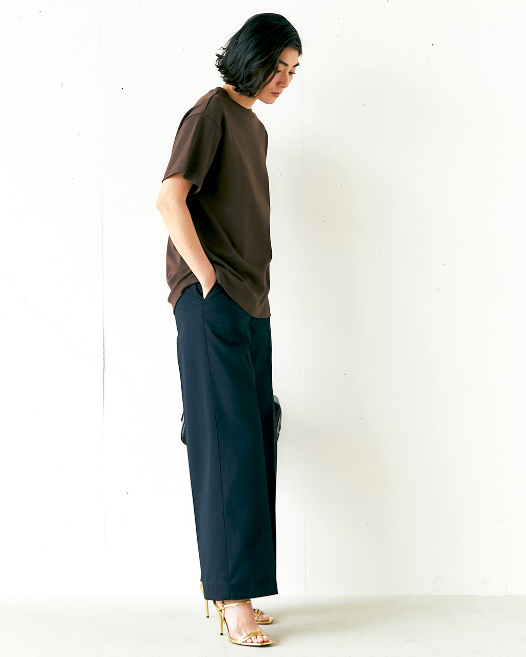 ハイツイストツイル・ワイドパンツ 詳細画像 ネイビー 3