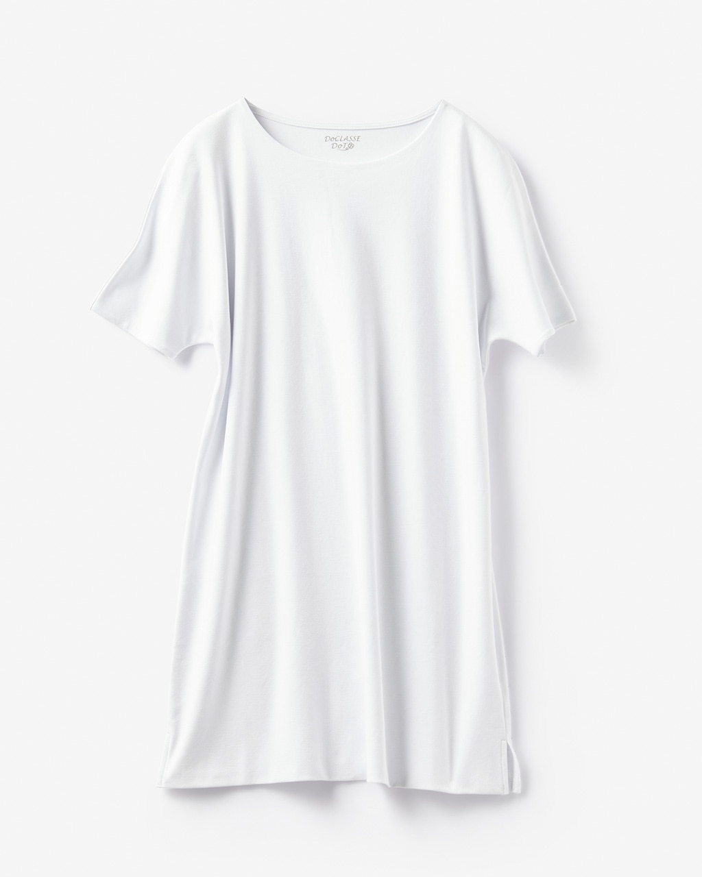 立体クルーネック長め丈／半袖・ドゥクラッセTシャツ 詳細画像 ホワイト 5