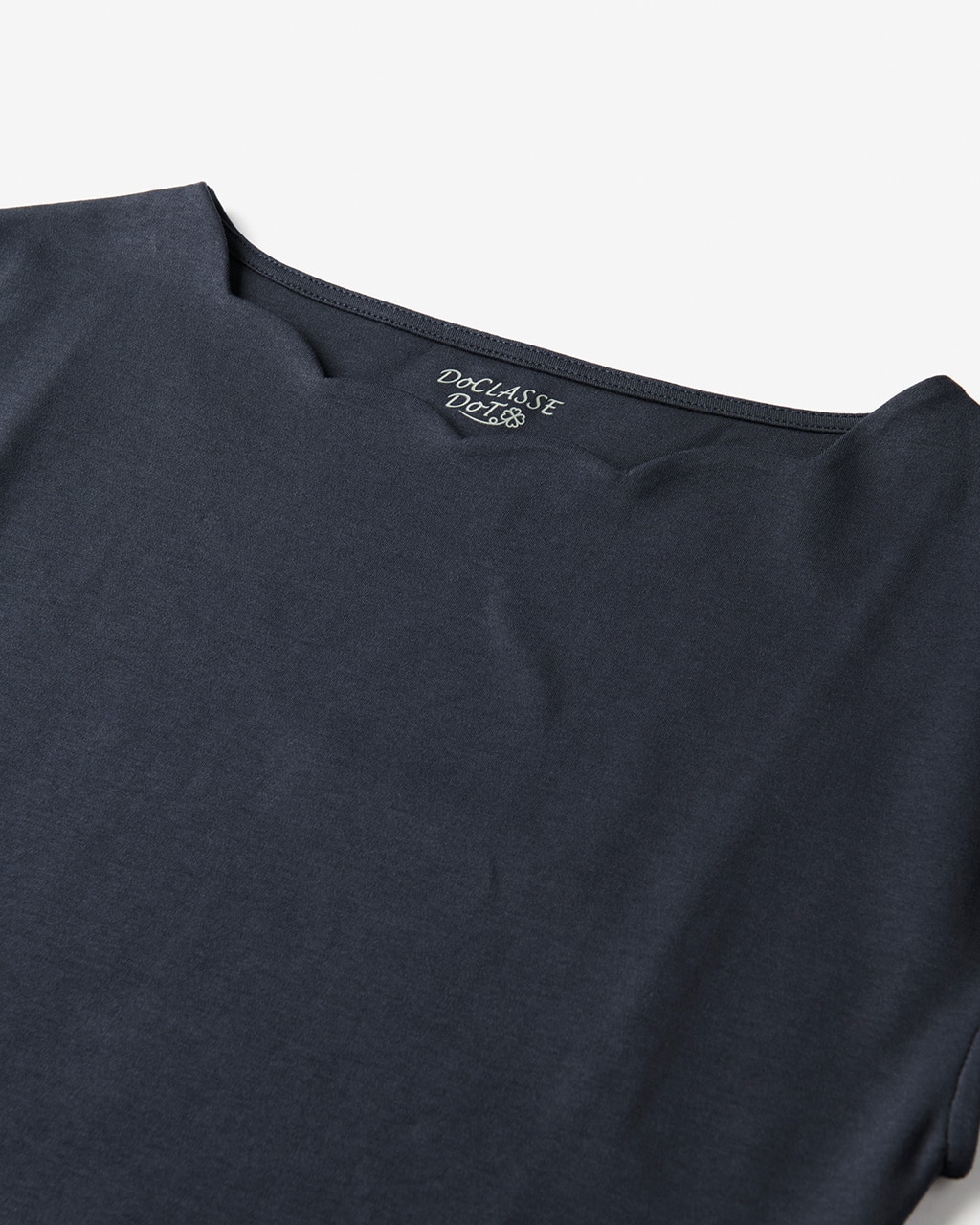 スカラップ衿／フレンチ袖・ドゥクラッセTシャツ 詳細画像 ミッドナイトブルー 2