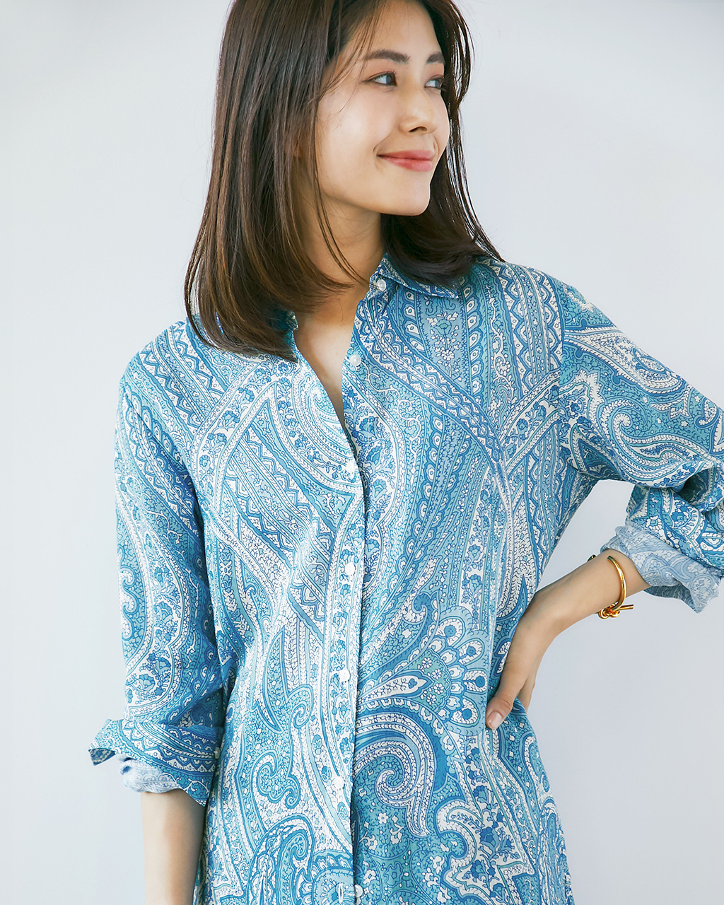 シアーラミー・ロングシャツ 詳細画像