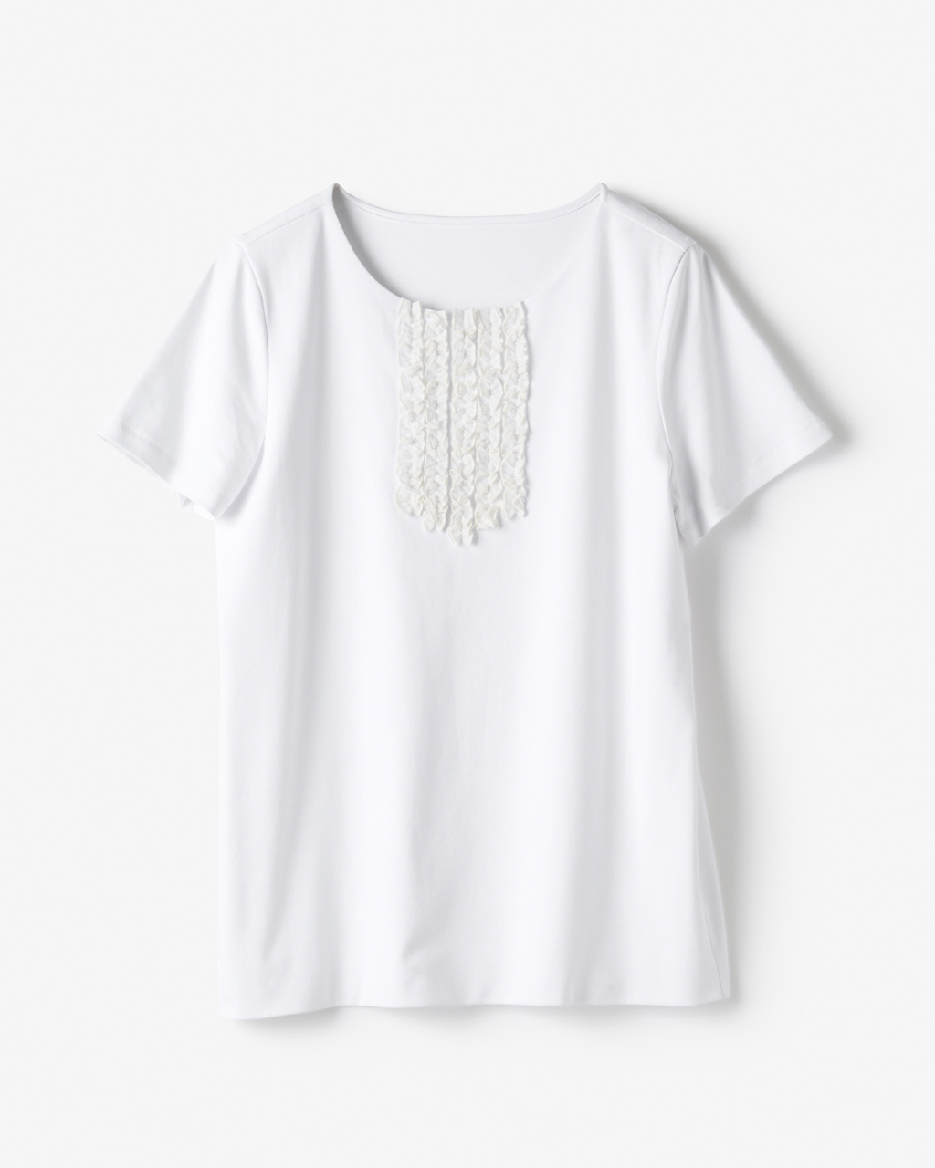 シフォンフリル／スーピマ・ドゥクラッセTシャツ 詳細画像 ホワイト 4