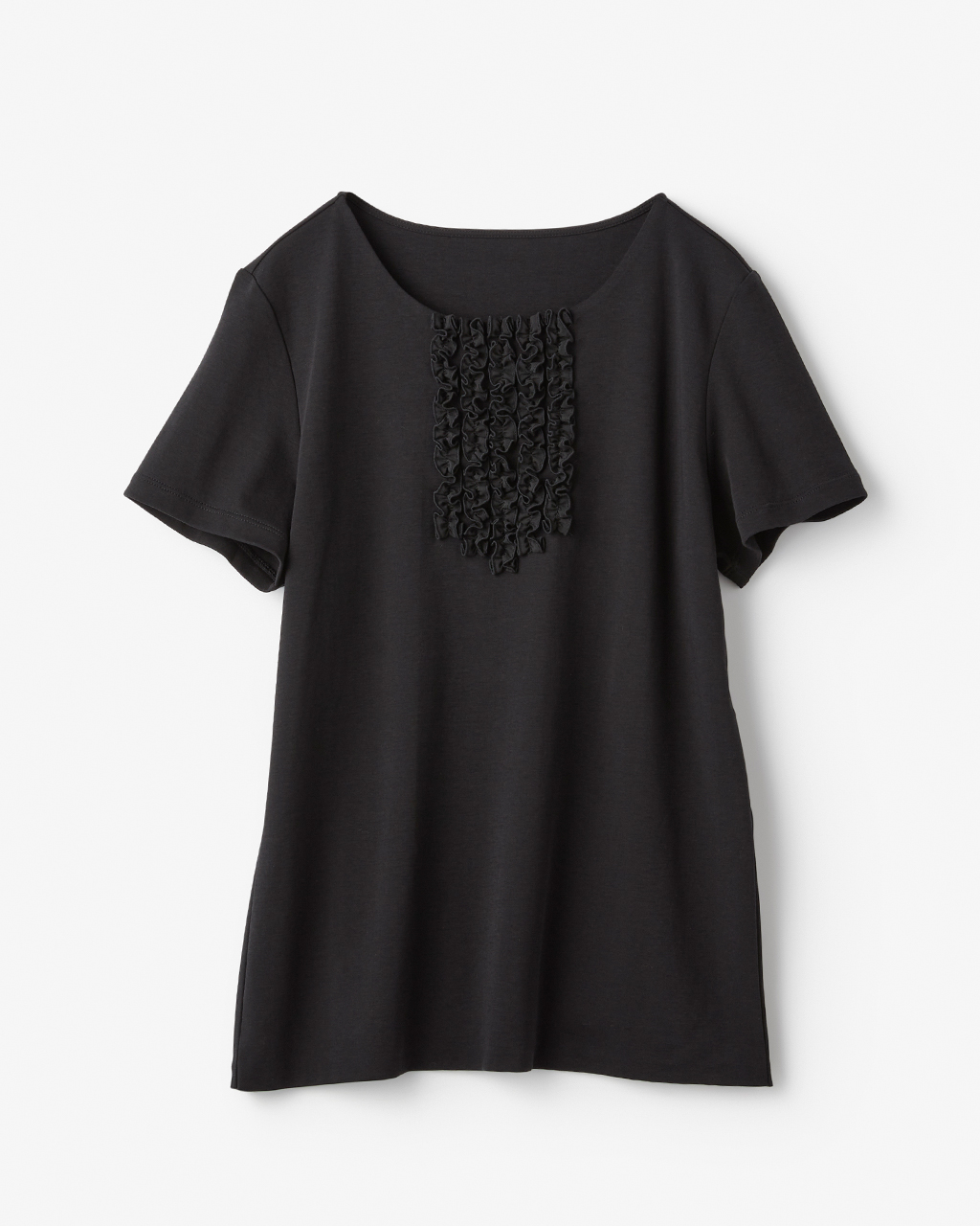 シフォンフリル／スーピマ・ドゥクラッセTシャツ 詳細画像 ブラック 3