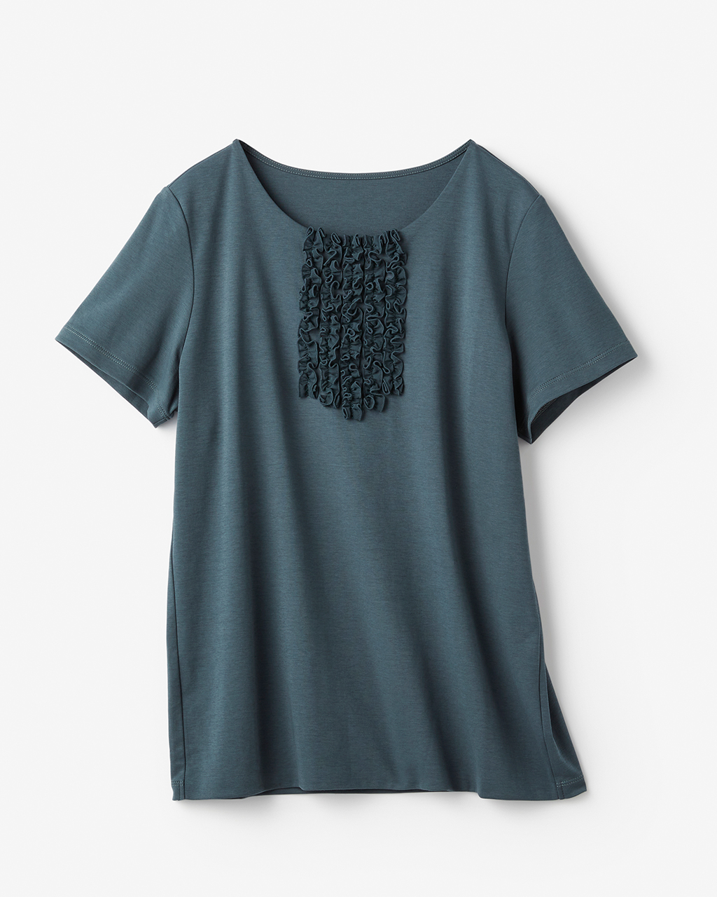 シフォンフリル／スーピマ・ドゥクラッセTシャツ 詳細画像 グレーブルー 4