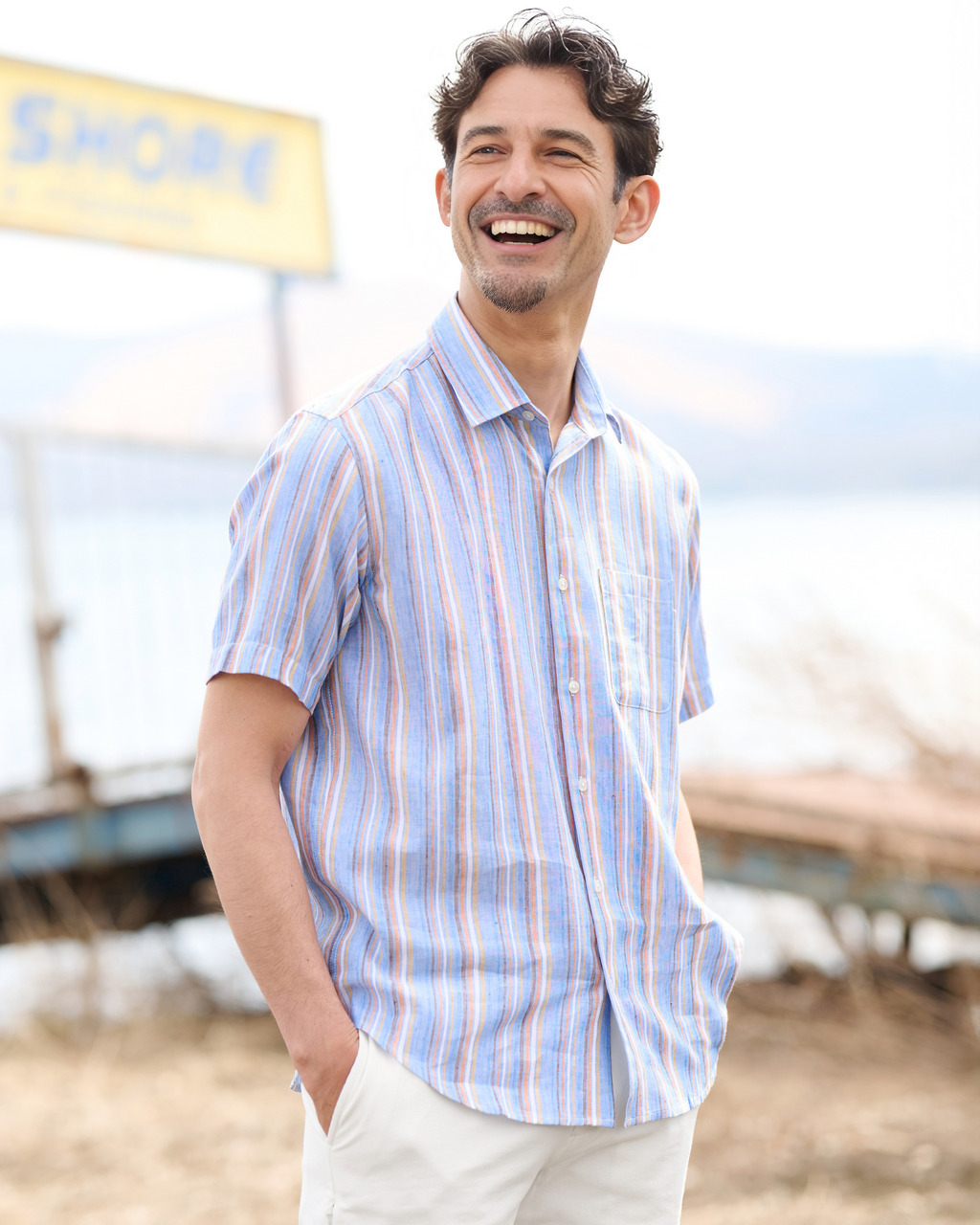 クールマックス・リネン混・涼感シャツ 詳細画像